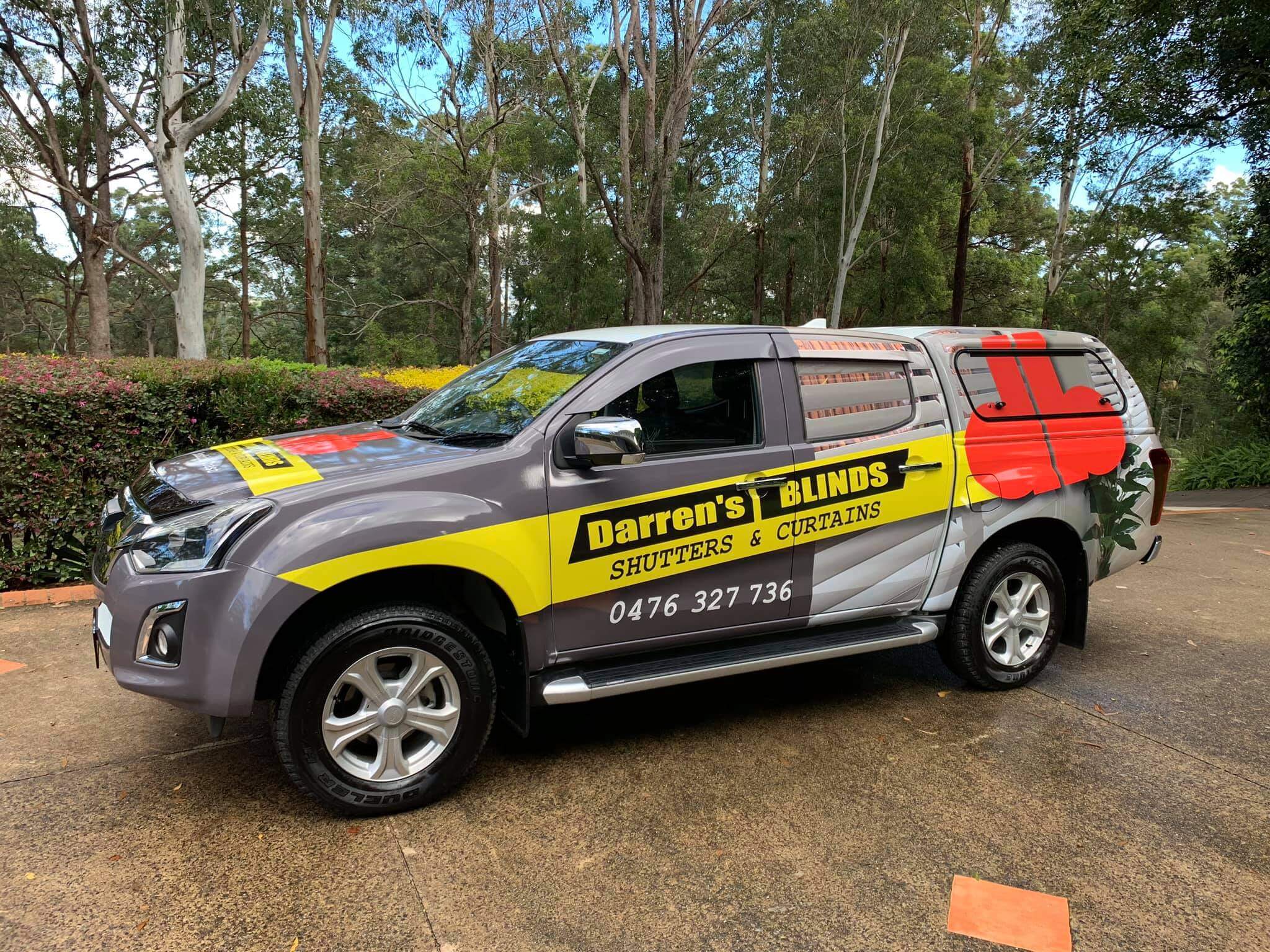 Darren's van delivers Blinds Shutters and Curtains throughout the sunshine coast